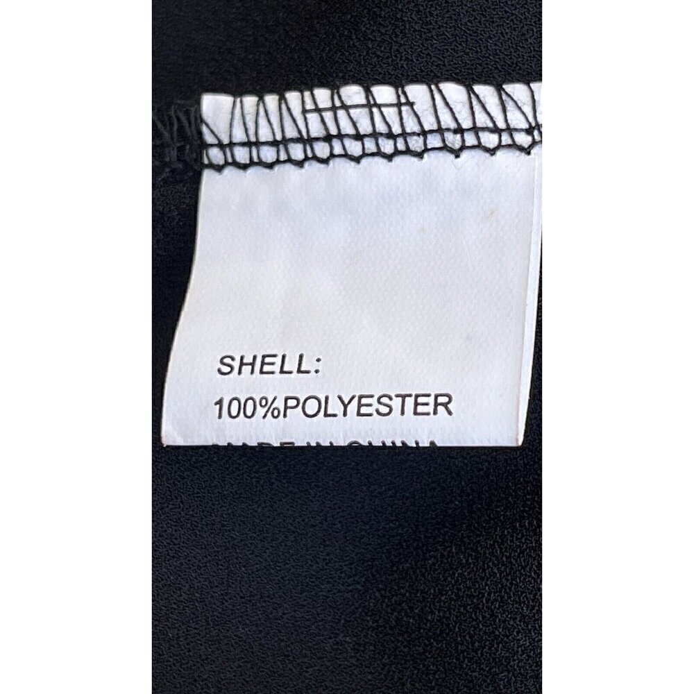 Lioness Women's Black Chiffon Asymmetric Shoulder Midtown Mini Dress Size L - Picture 7 of 14